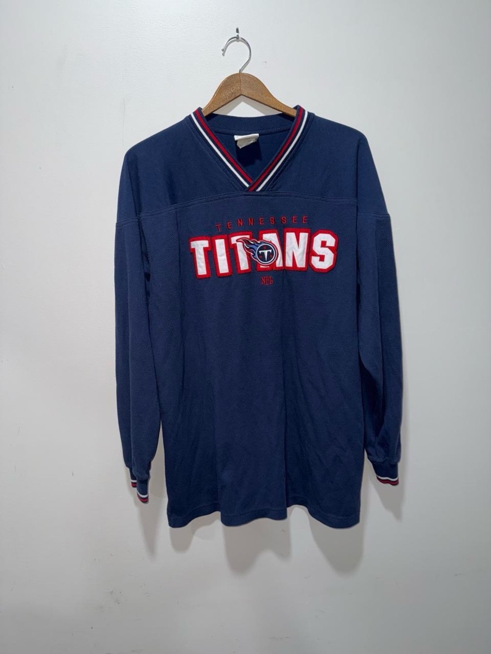 NFL Navy Crewneck with Red Trim